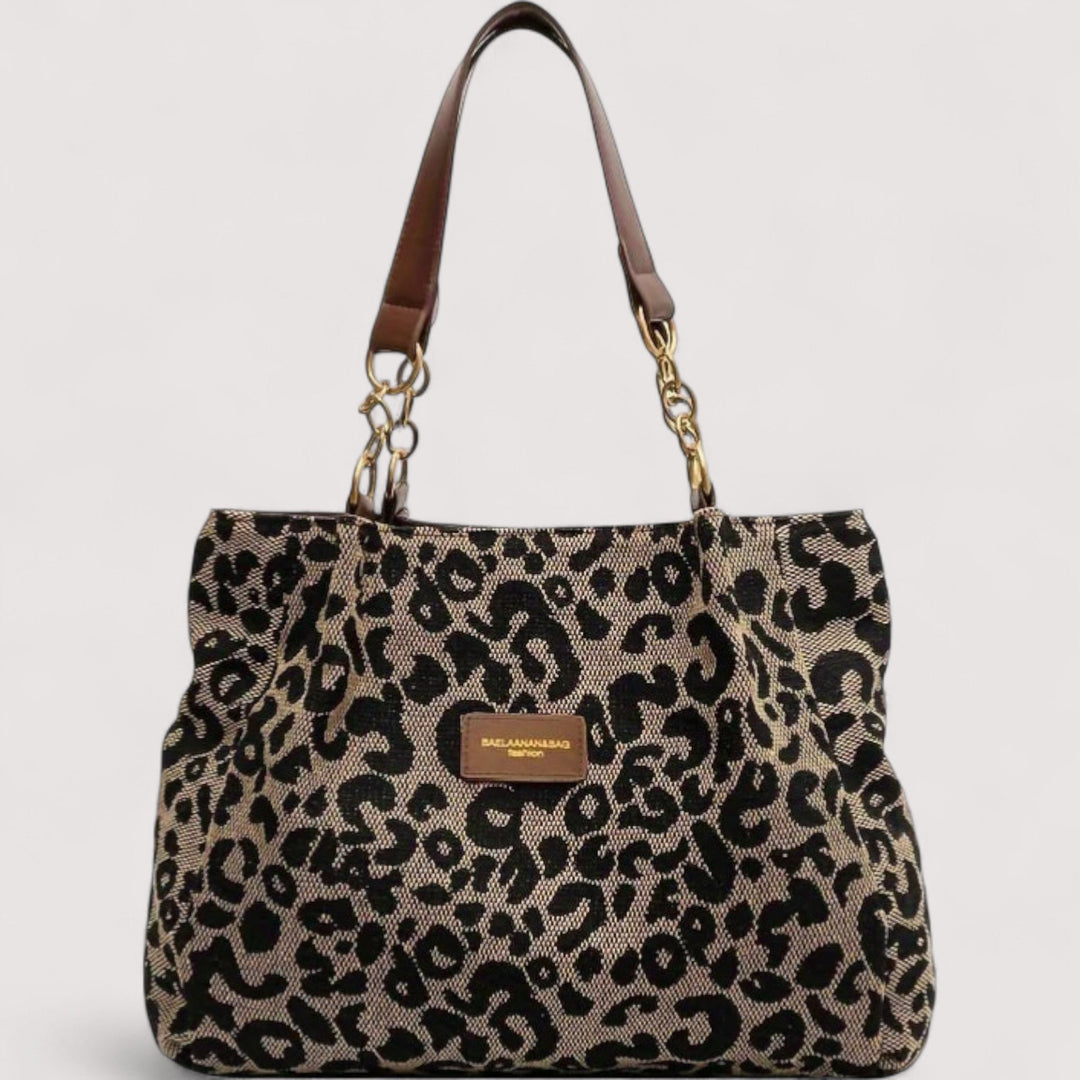 Olivia – Leopard Canvas Indkøbstaske