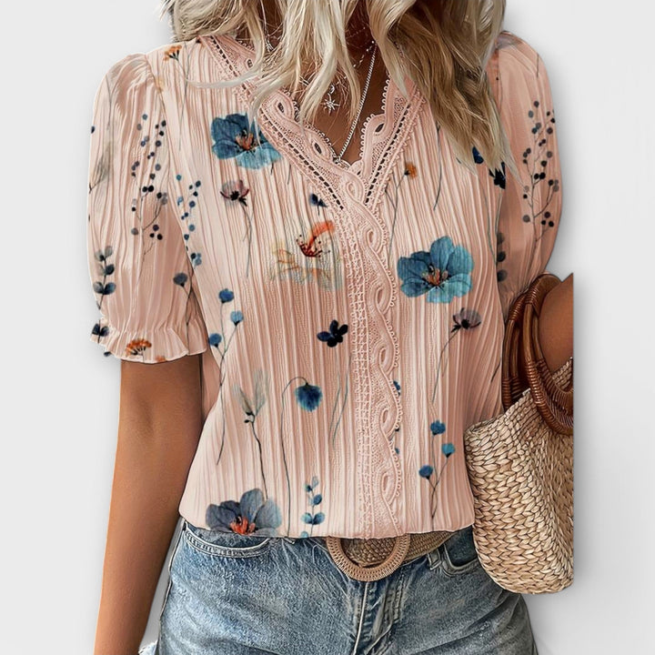 Emily - Trendy V-hals T-shirt