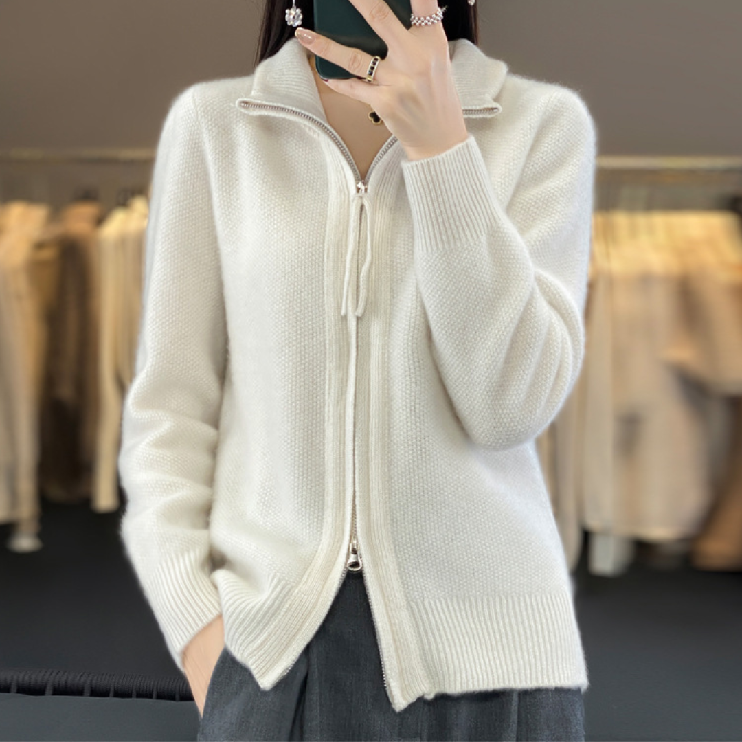 Lisa | Cashmere Lynlås Vest