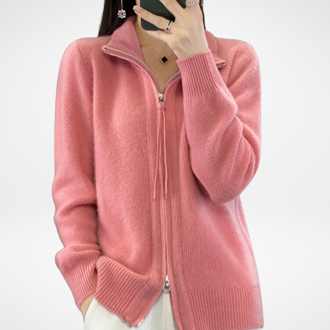 Lisa | Cashmere Lynlås Vest