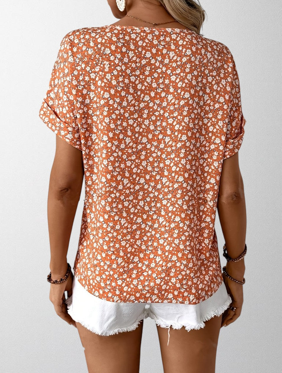 Olivia - Blomster Button-Up Skjorte