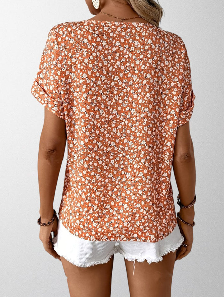 Olivia - Blomster Button-Up Skjorte
