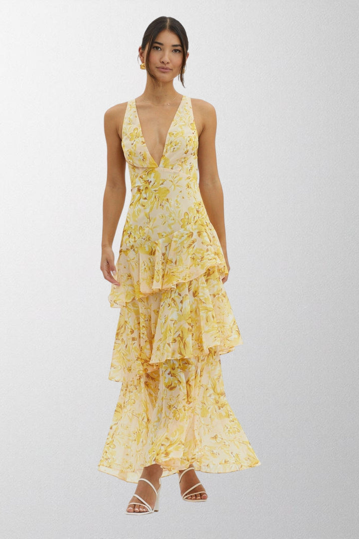 Olivia - Bloom Shift Midi Kjole