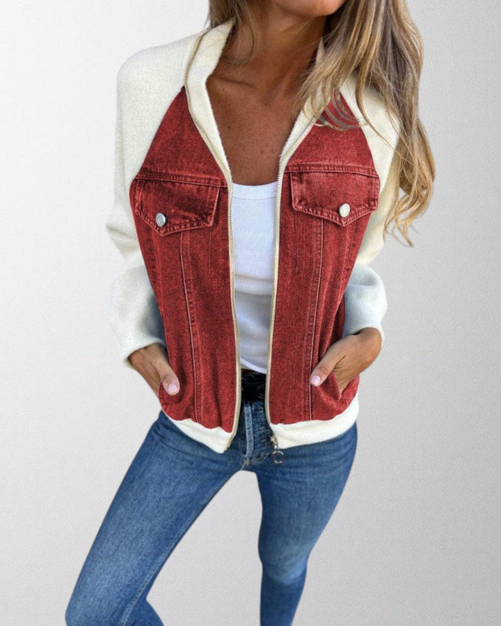 Olivia - Unik denimjakke med vintage twist