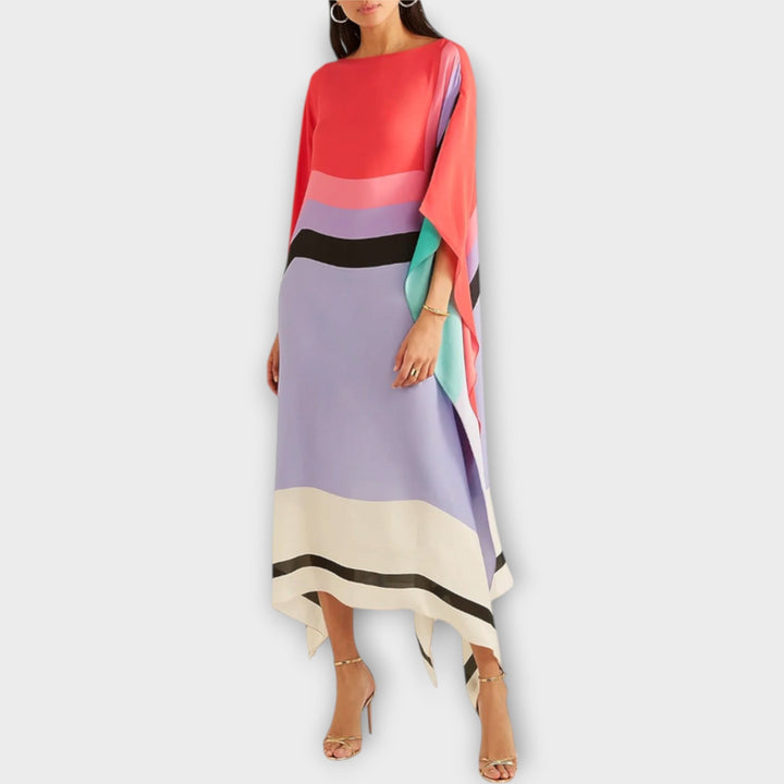 Anke - Geometrisk kaftan med løst snit