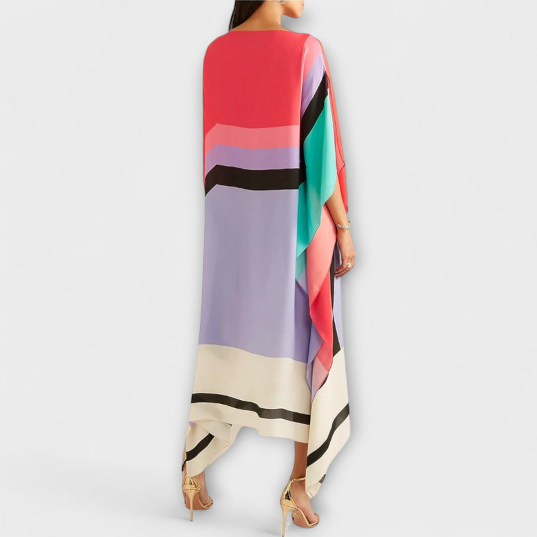 Anke - Geometrisk kaftan med løst snit
