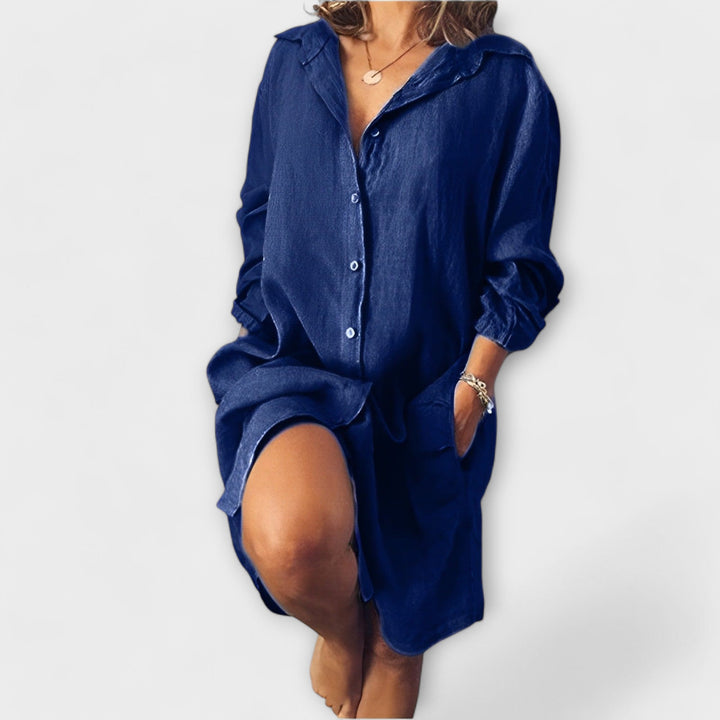 Lorivelle – Casual Linned Bluse til Daglig Brug