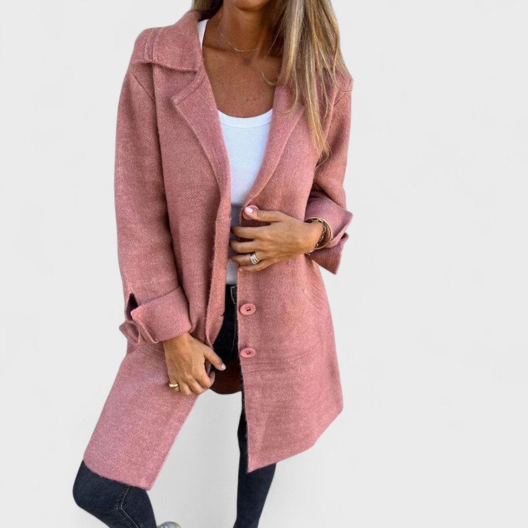 Olivia – Casual Lang Frakke med Krave
