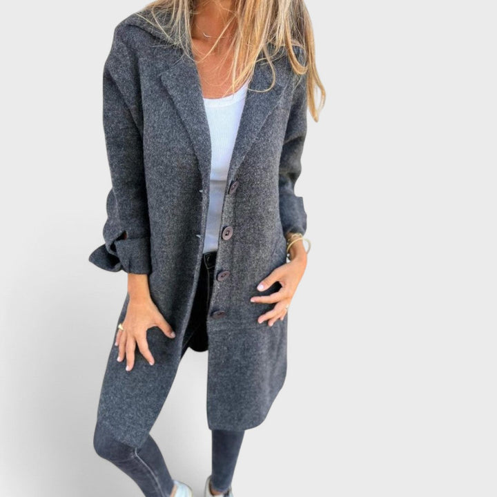 Olivia – Casual Lang Frakke med Krave