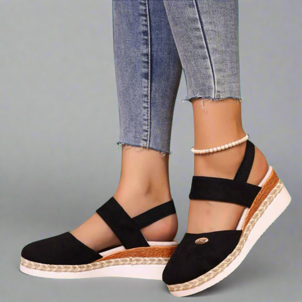 Gitta | Plus-Size Wedge Sandaler til Kvinder – Komfortable og Fleksible