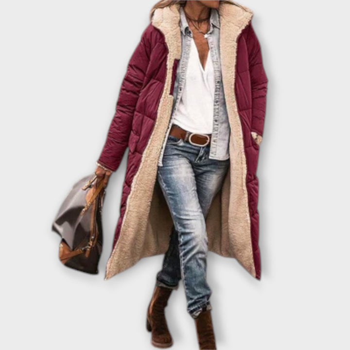Kora – Behagelig Frakke med Faux Fur-foring