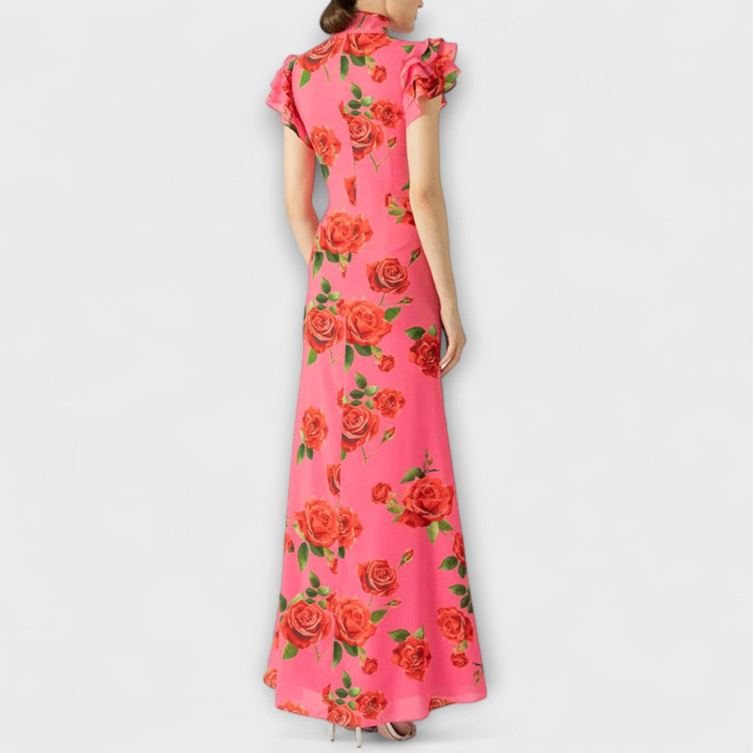 Alina - Maxi kjole med blomsterdesign