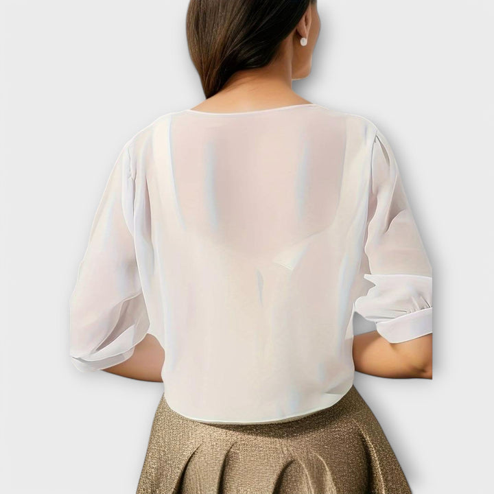 Olivia - Bluse med åben front