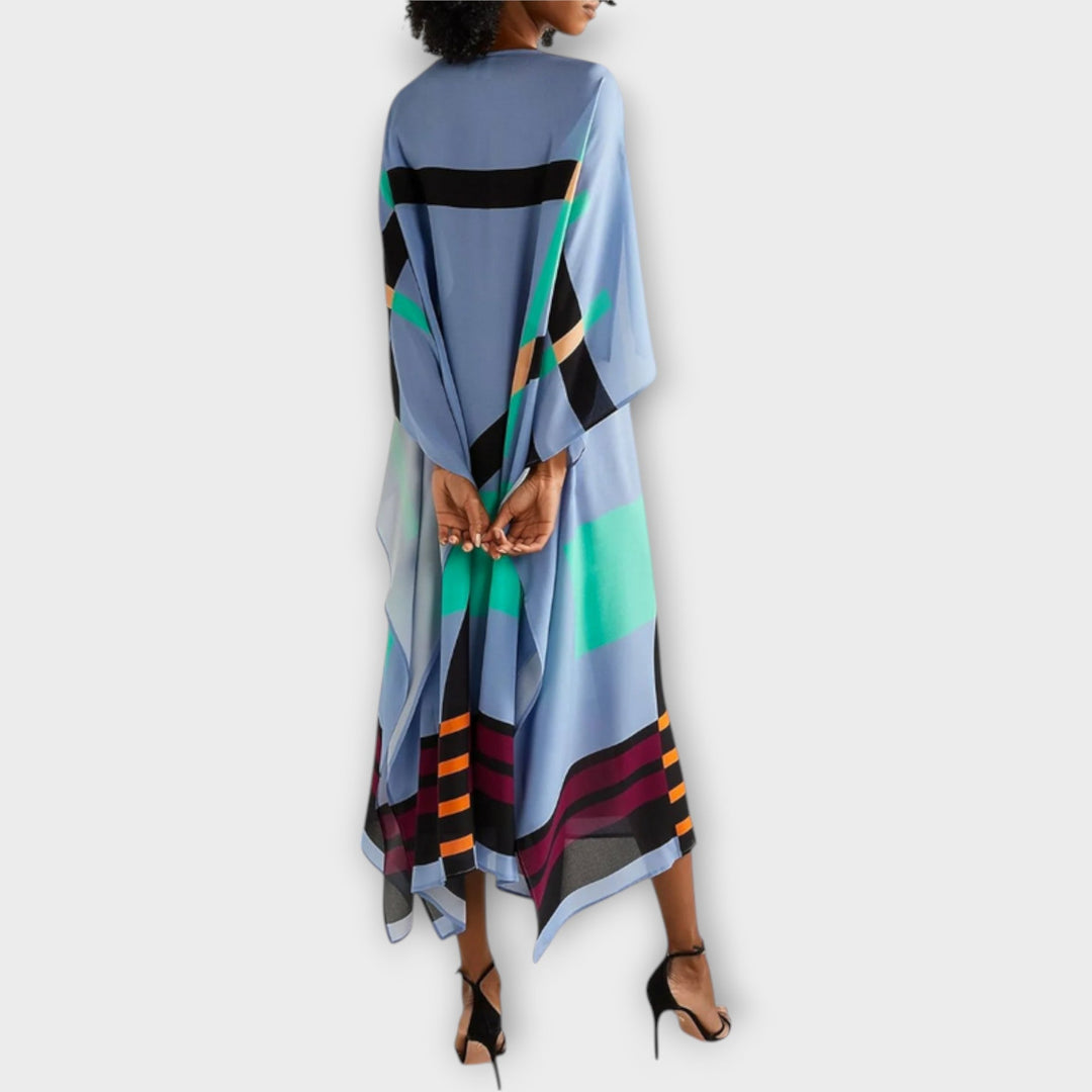Anke - Geometrisk kaftan med løst snit