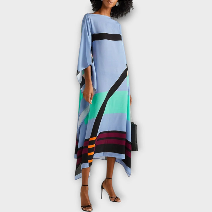 Anke - Geometrisk kaftan med løst snit