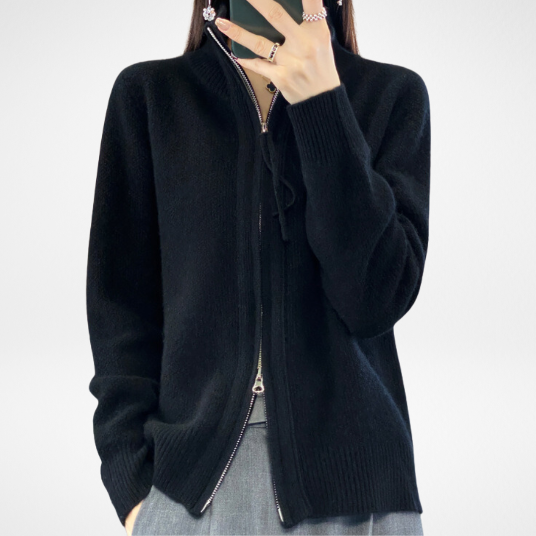 Lisa | Cashmere Lynlås Vest