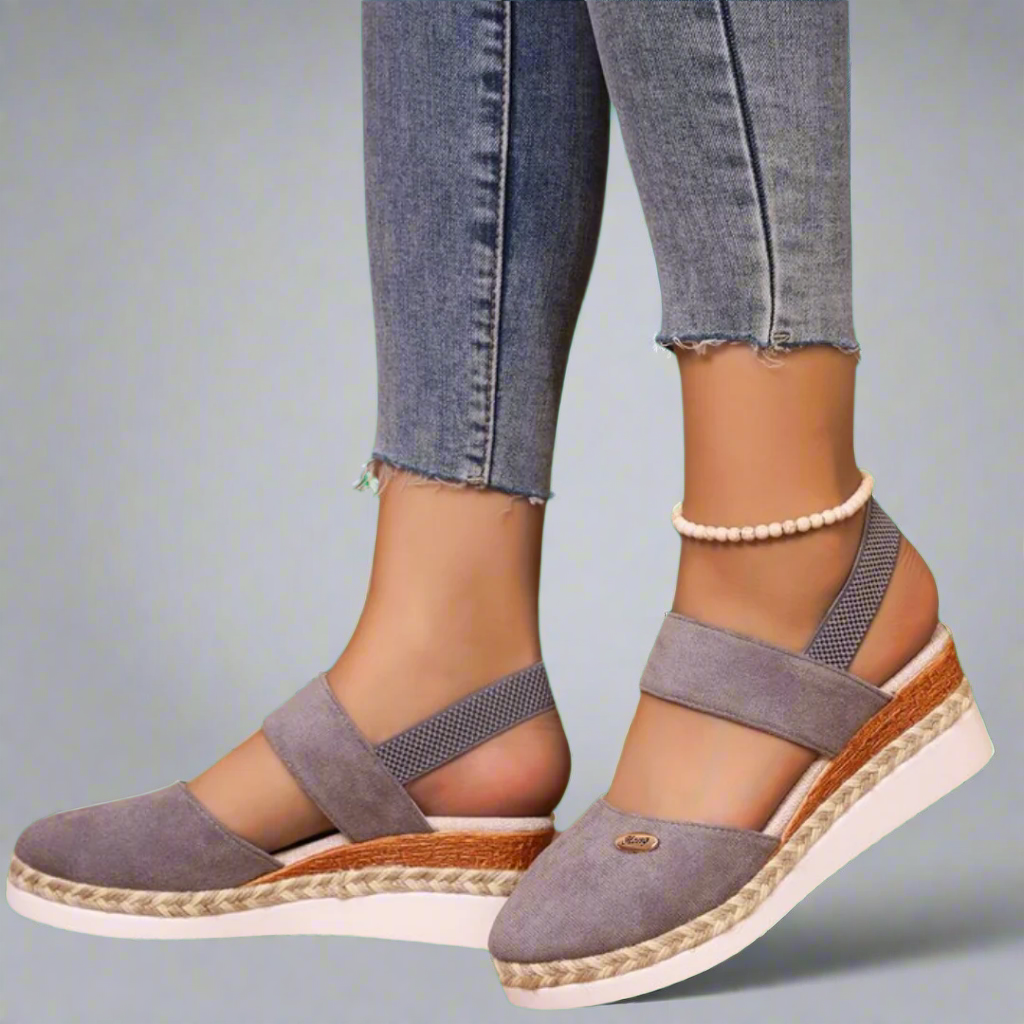 Gitta | Plus-Size Wedge Sandaler til Kvinder – Komfortable og Fleksible