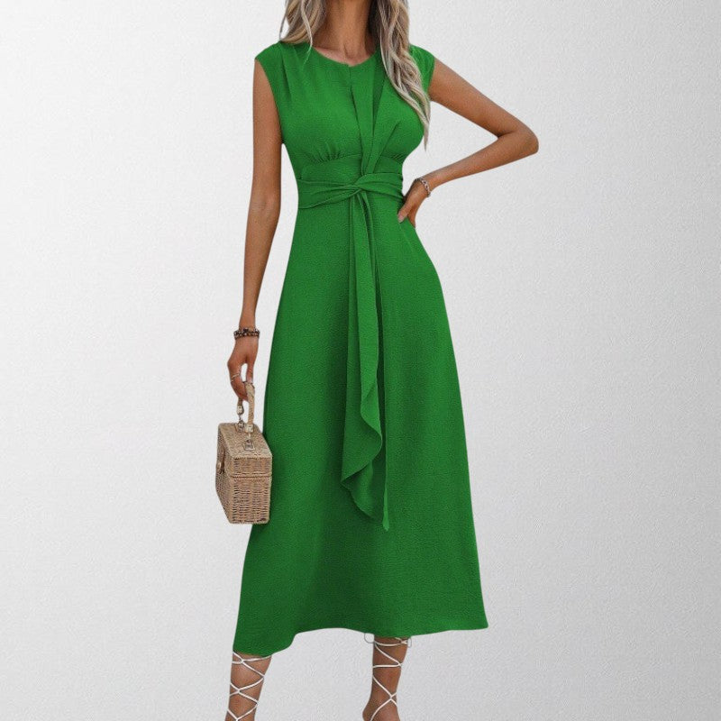Olivia - Elegant Ærmeløs Rund Hals Maxi Kjole