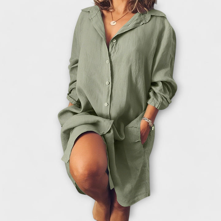 Lorivelle – Casual Linned Bluse til Daglig Brug