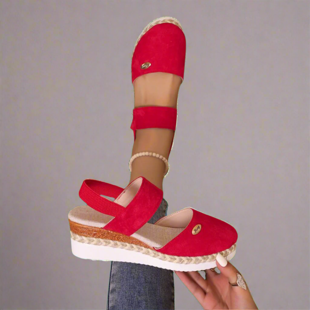 Gitta | Plus-Size Wedge Sandaler til Kvinder – Komfortable og Fleksible