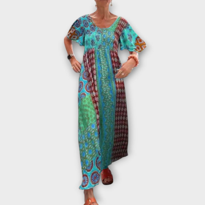 Ilse - Boho Kjole i Strålende Farver