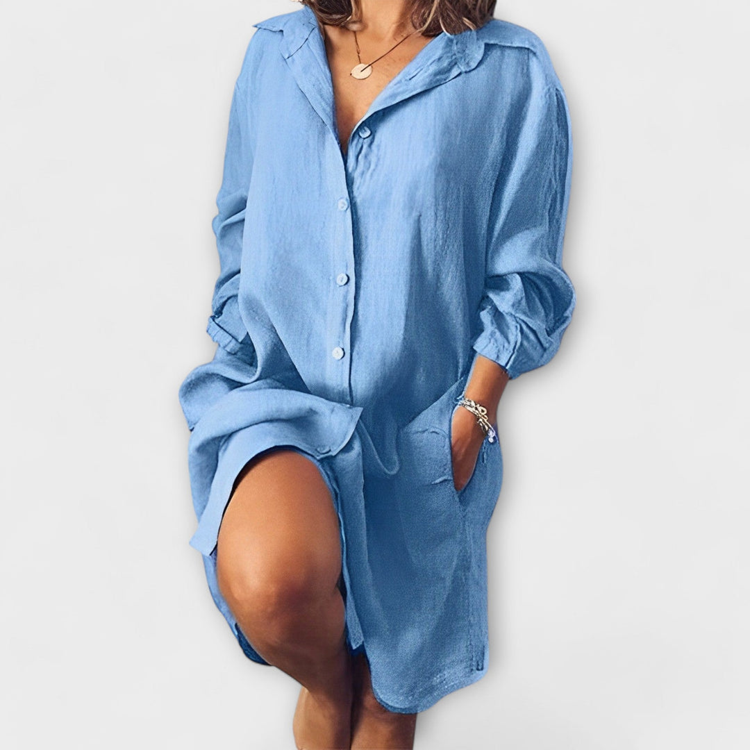 Lorivelle – Casual Linned Bluse til Daglig Brug