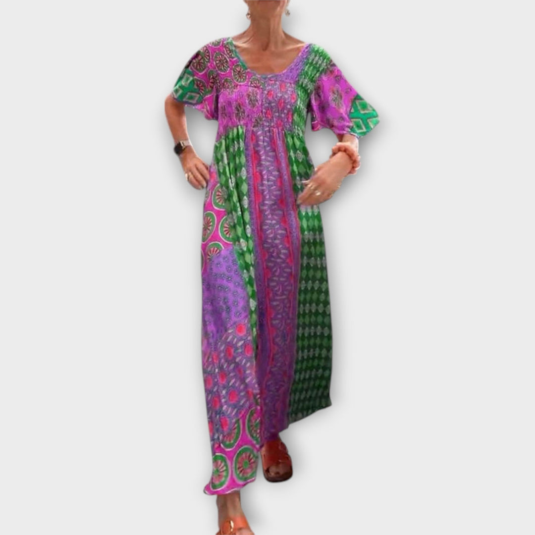 Ilse - Boho Kjole i Strålende Farver
