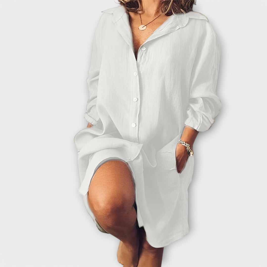 Lorivelle – Casual Linned Bluse til Daglig Brug