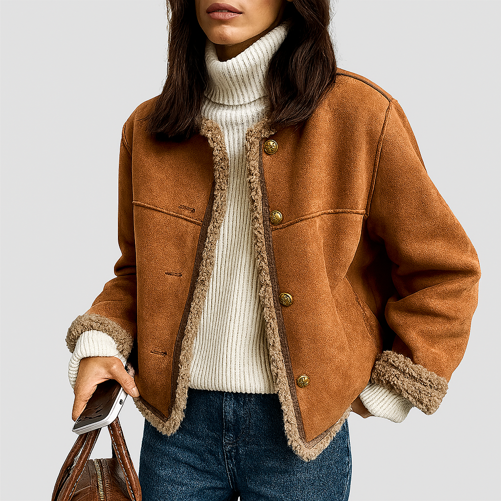 Isabella Shearling Knapjakke