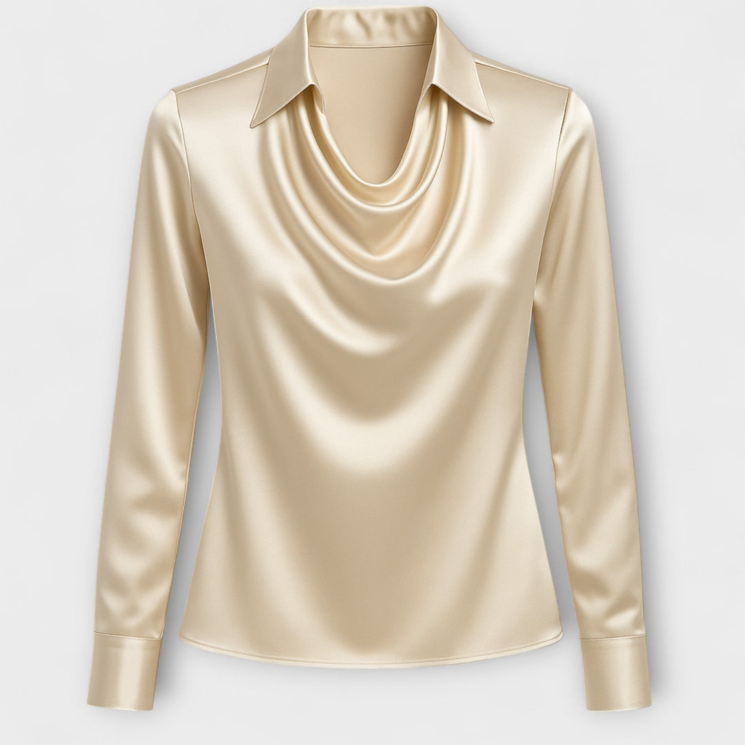 Martha - Bluse med rynket krave