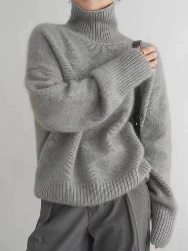 Olivia - Højhalset Cashmere Sweater
