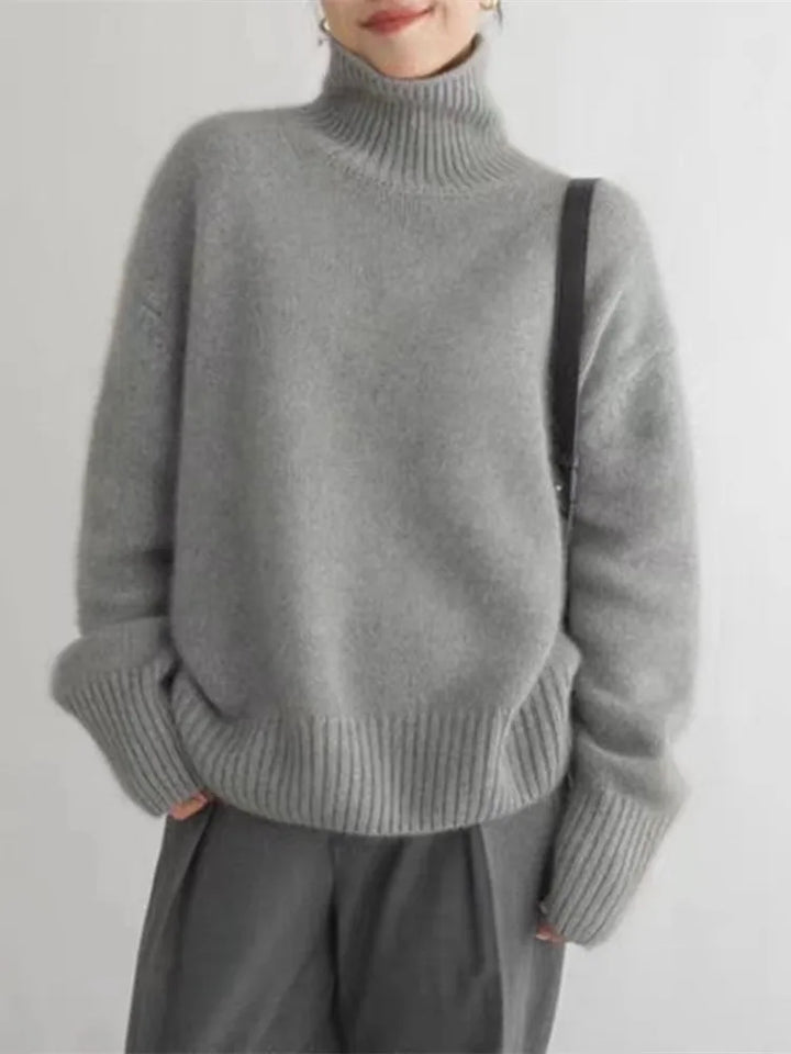 Olivia - Højhalset Cashmere Sweater