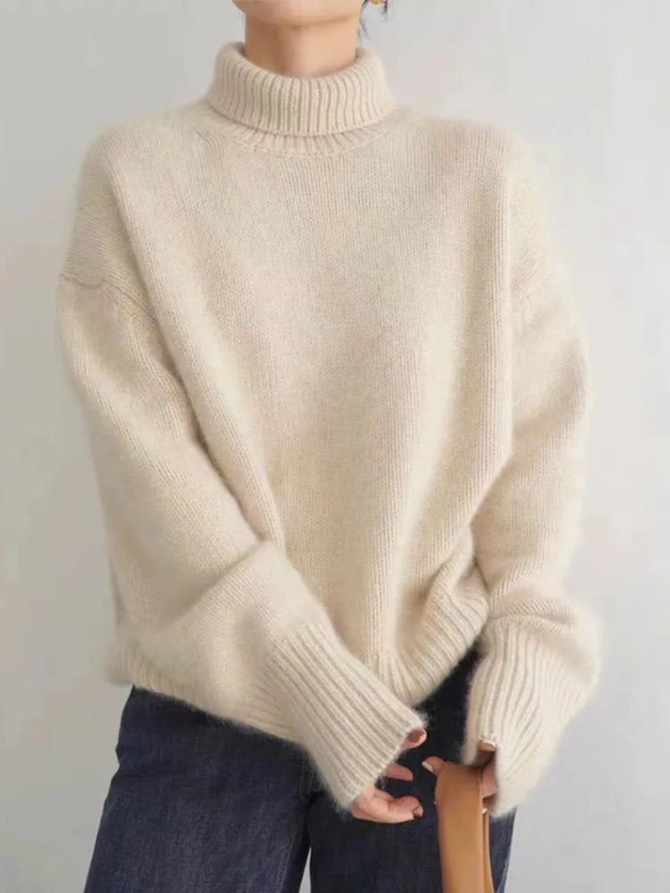 Olivia - Højhalset Cashmere Sweater