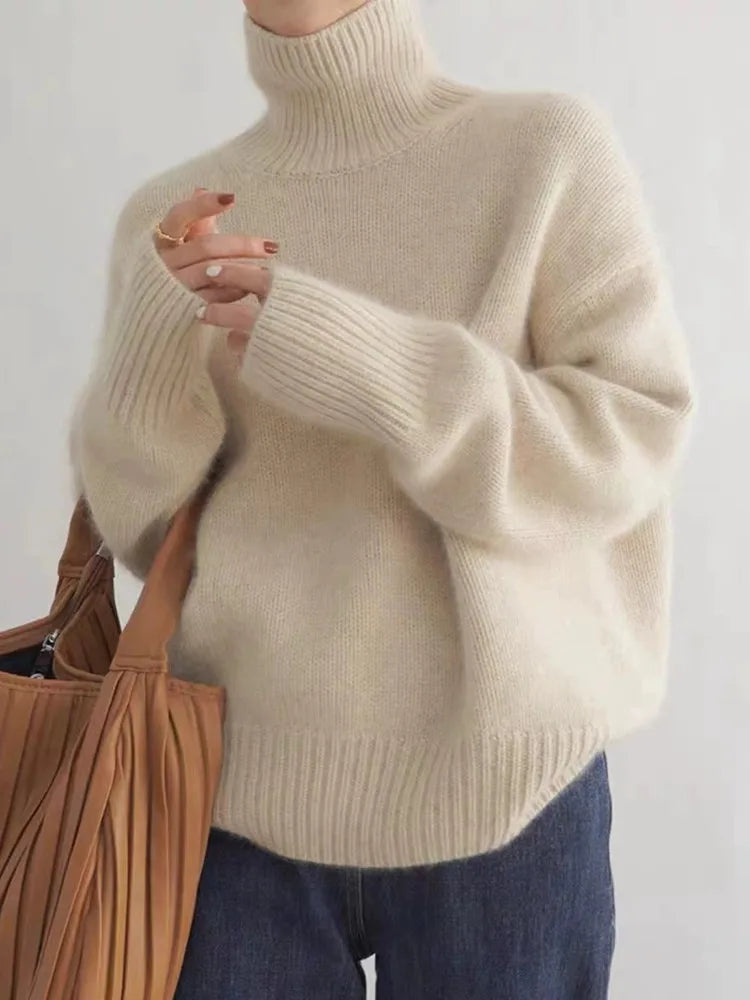 Olivia - Højhalset Cashmere Sweater