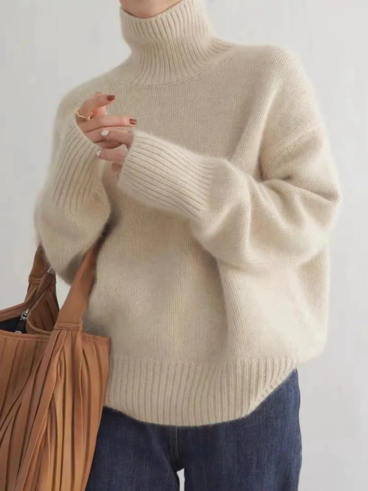 Olivia - Højhalset Cashmere Sweater