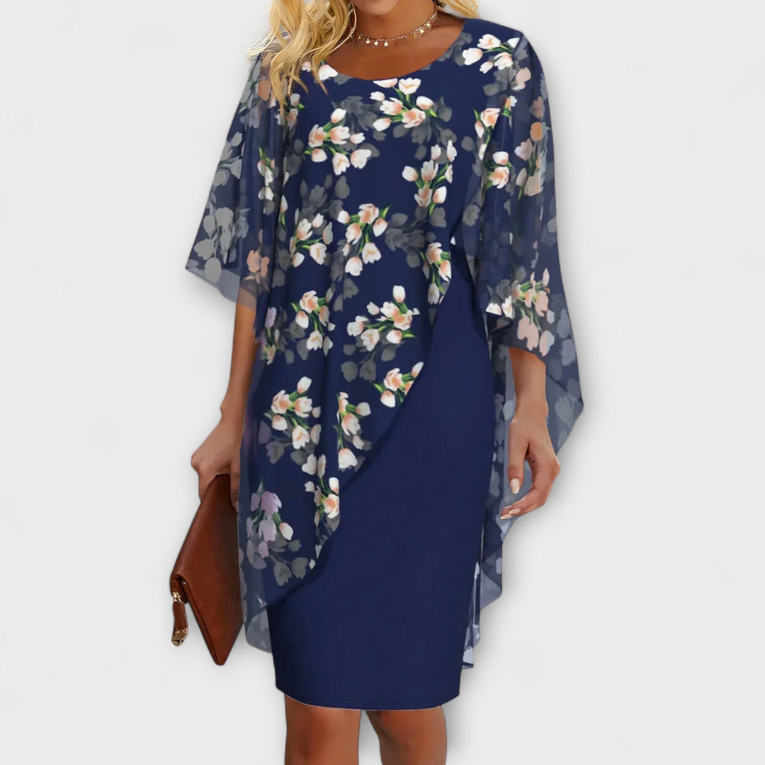 Ruth - Chiffon Blomstret Kjole til Damer