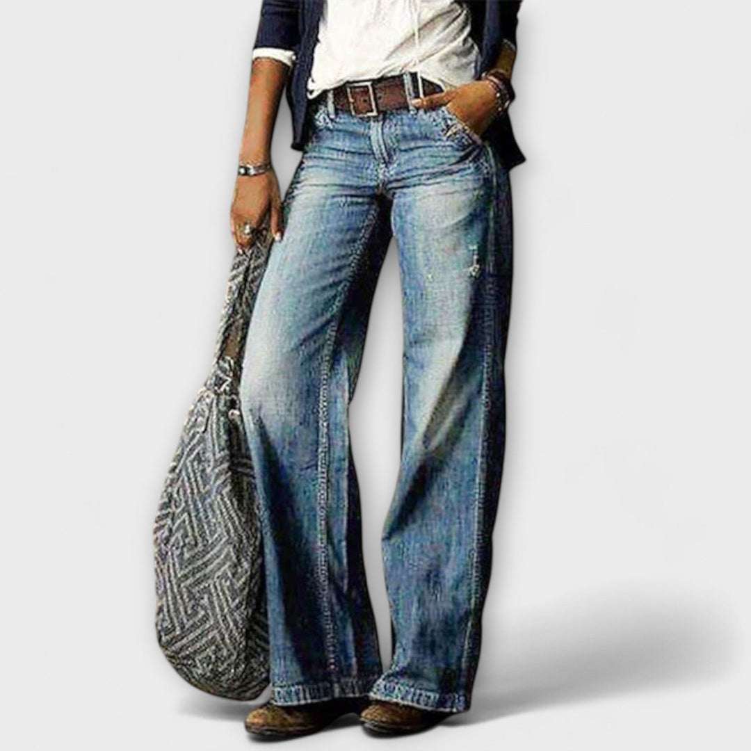 Cess - Denim bukser med brede ben
