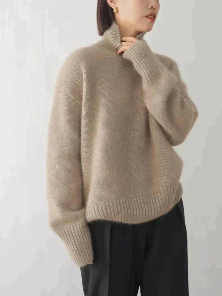 Olivia - Højhalset Cashmere Sweater