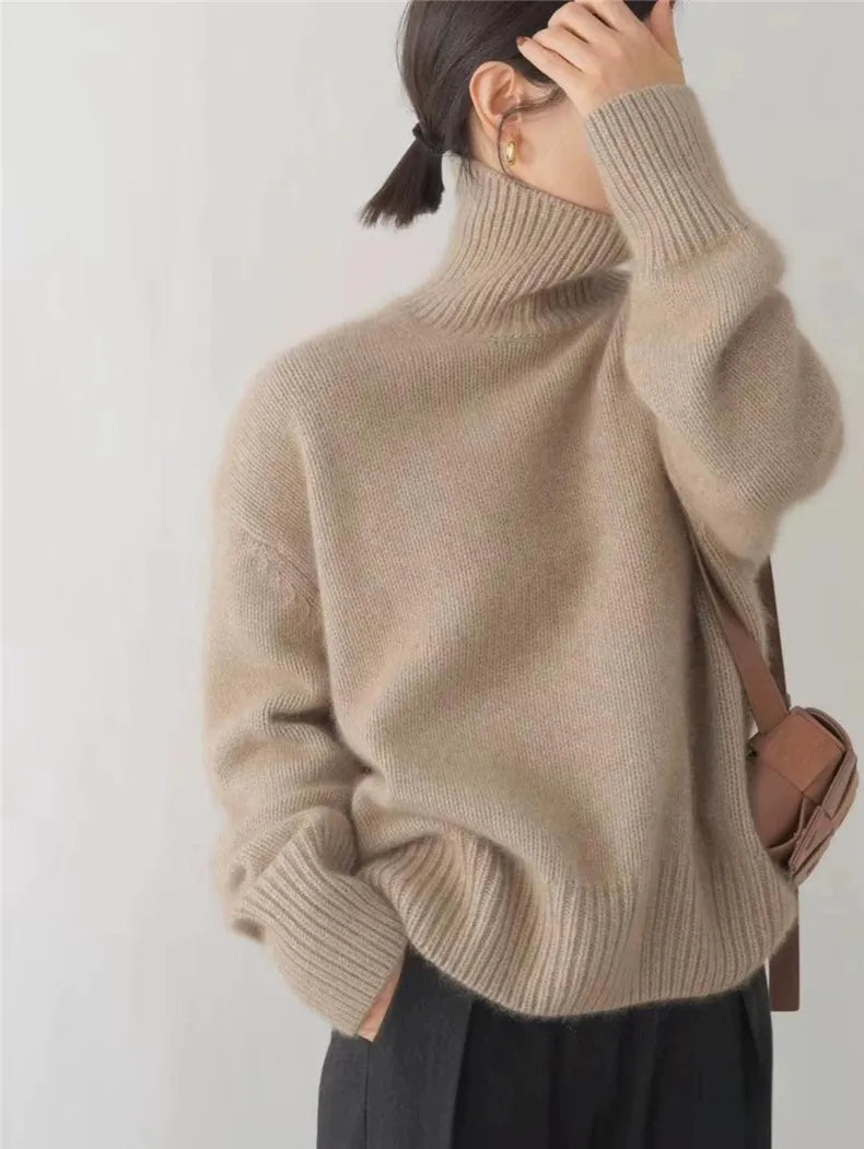 Olivia - Højhalset Cashmere Sweater