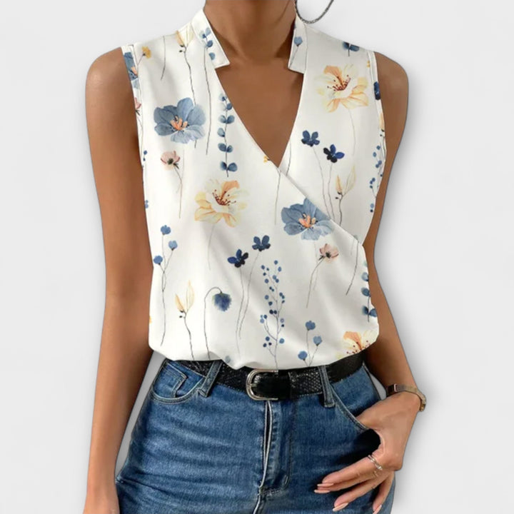 Jessica - Blød sommer tanktop med V-udskæring