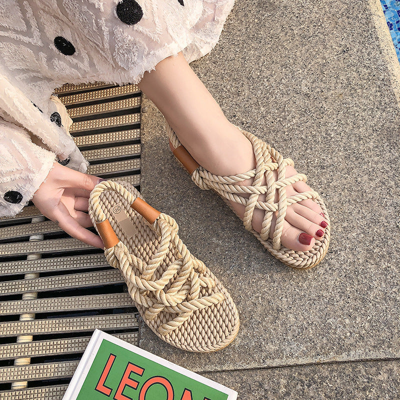 Isabella™ Flettede Reb Sandaler