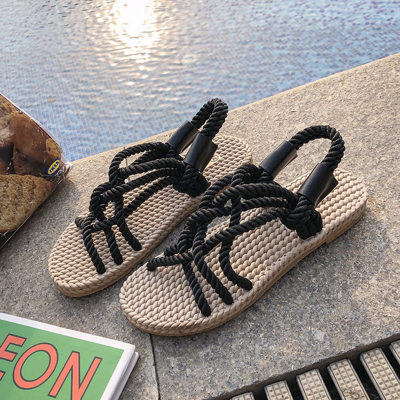 Isabella™ Flettede Reb Sandaler