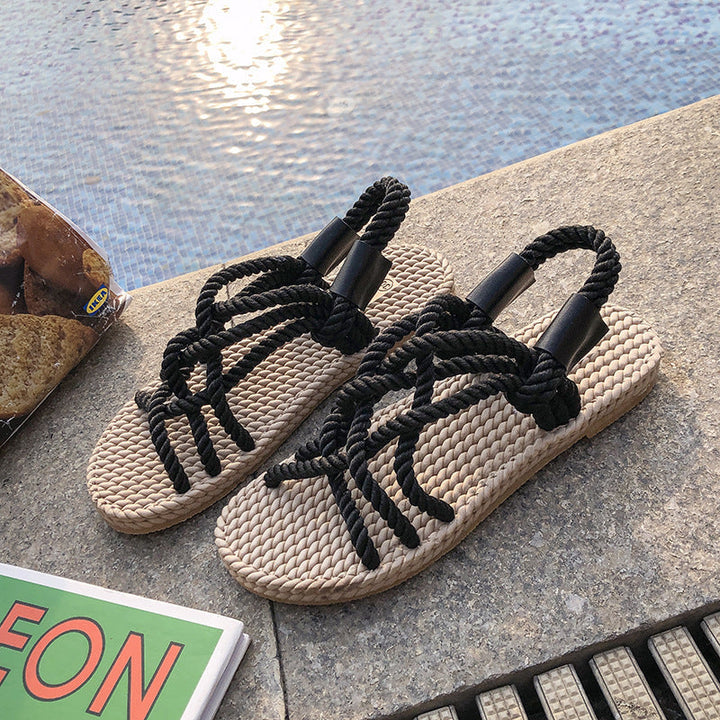 Isabella™ Flettede Reb Sandaler