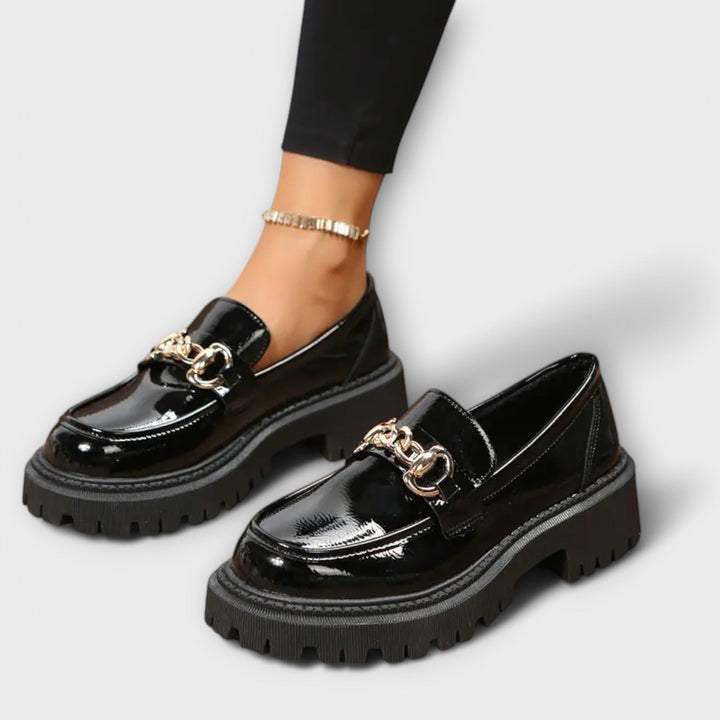 Virella – Trendy Kvindelige Platform Loafers med Spænde