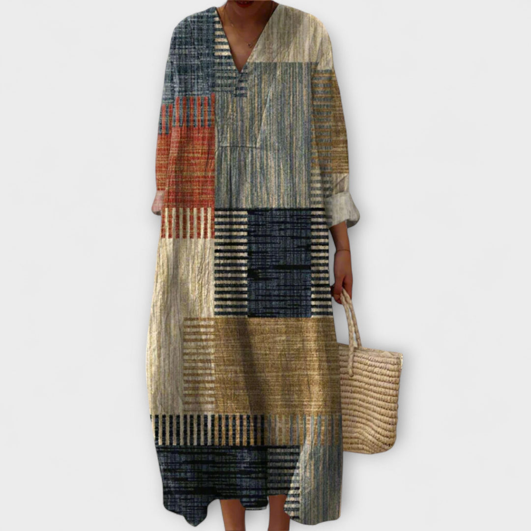 Hanna - Elegant kjole med geometrisk mønster