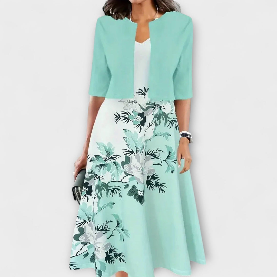 Miriam - Midi Kjole til Kvinder med Blazer