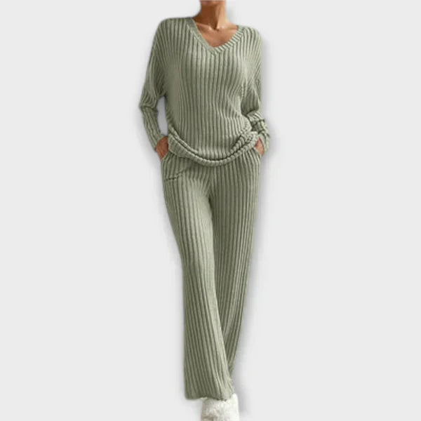 Ribbet Loungewear Sæt