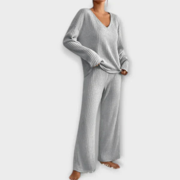 Ribbet Loungewear Sæt