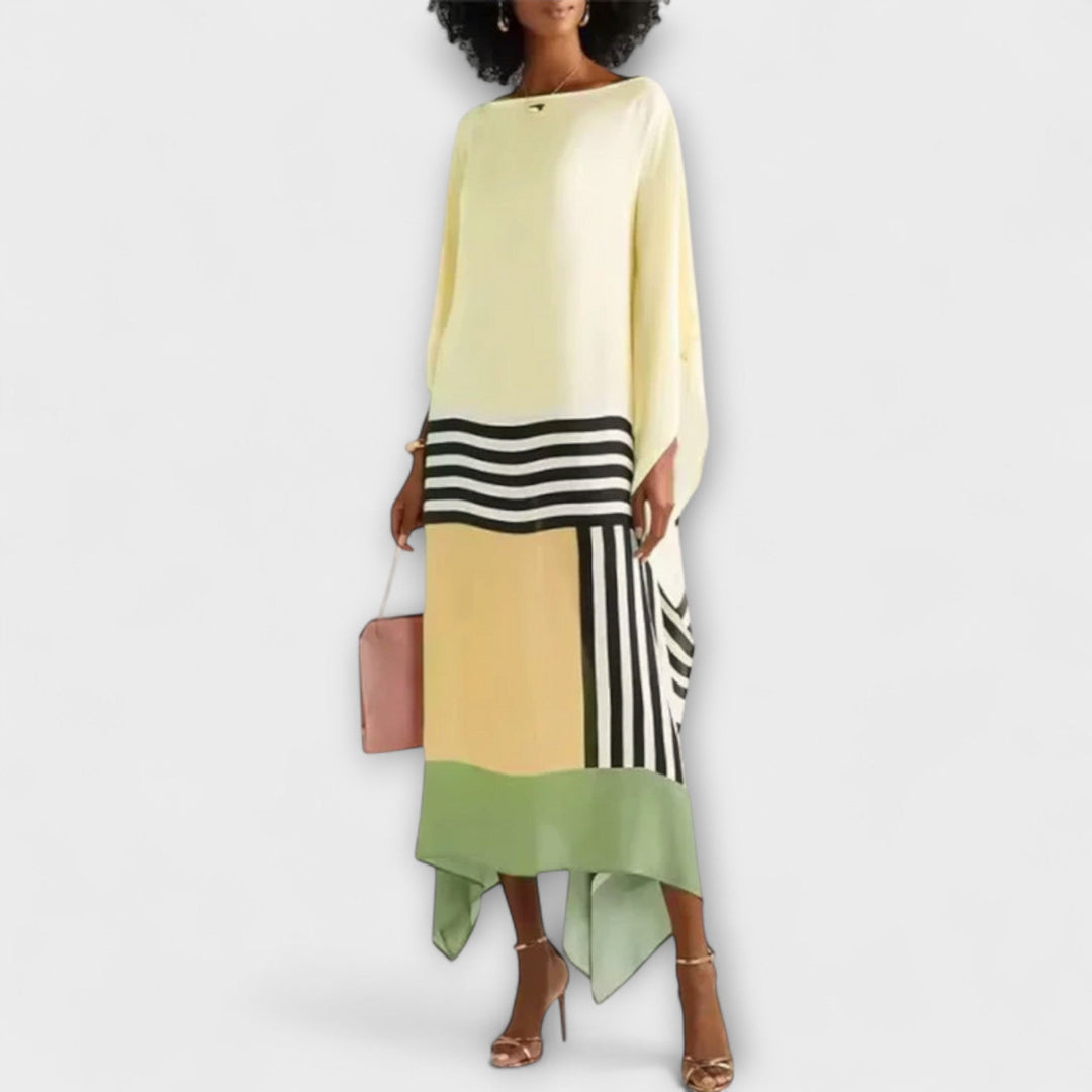 Anke - Geometrisk kaftan med løst snit