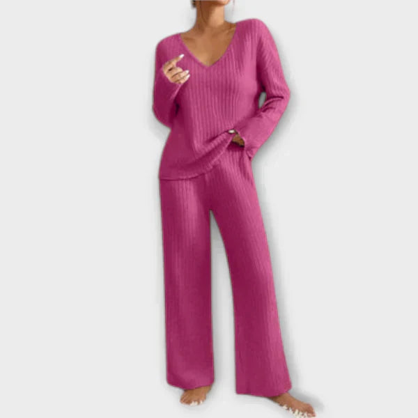 Ribbet Loungewear Sæt